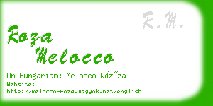 roza melocco business card